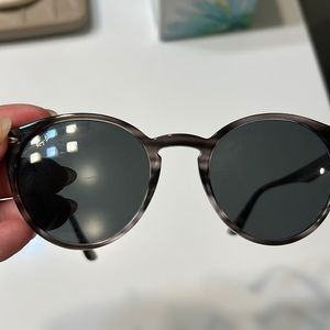 RayBan round gray sunglasses